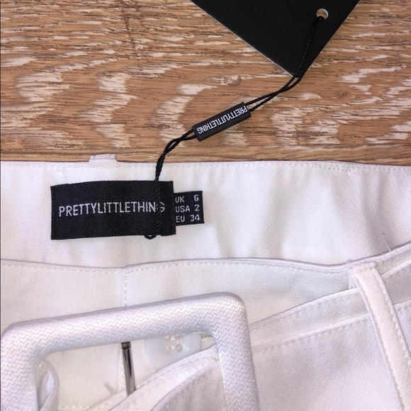 PrettyLittleThing cream wide leg pants - Picture 2 of 2